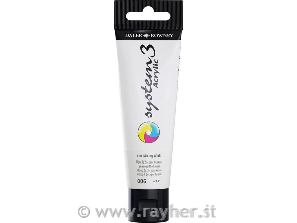 Akrilna barva Sys3 OR 59 ml, Zinc Mixing White