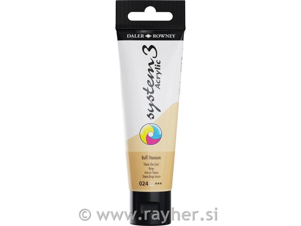 Akrilna barva System 3 59ml, buff titanium