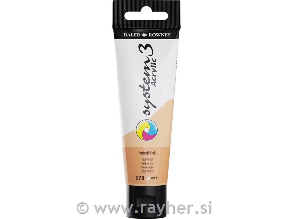 Akrilna barva System 3 59ml, Portrait Pink