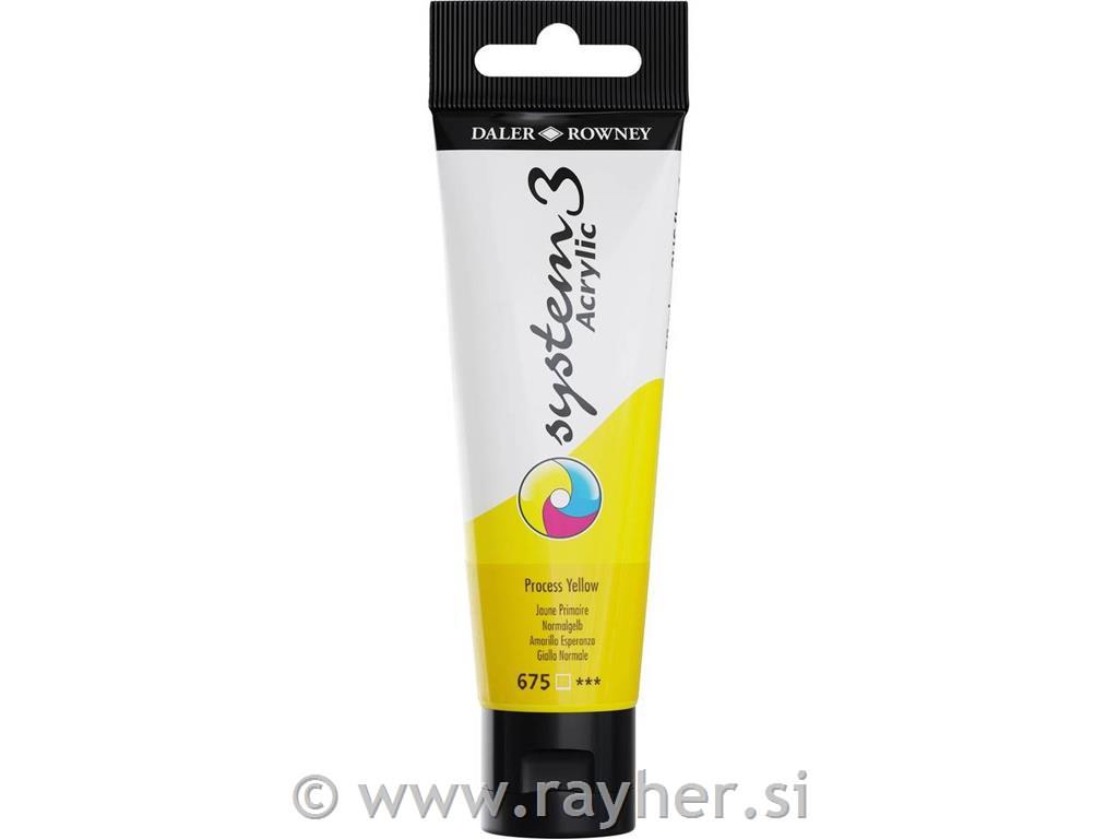 Akrilna barva System 3 59 ml, Process Yellow