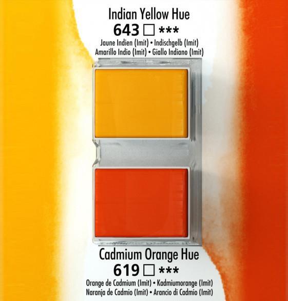 Akvarelna barva Aquafine set 2 indian yellow hue/cdm orange