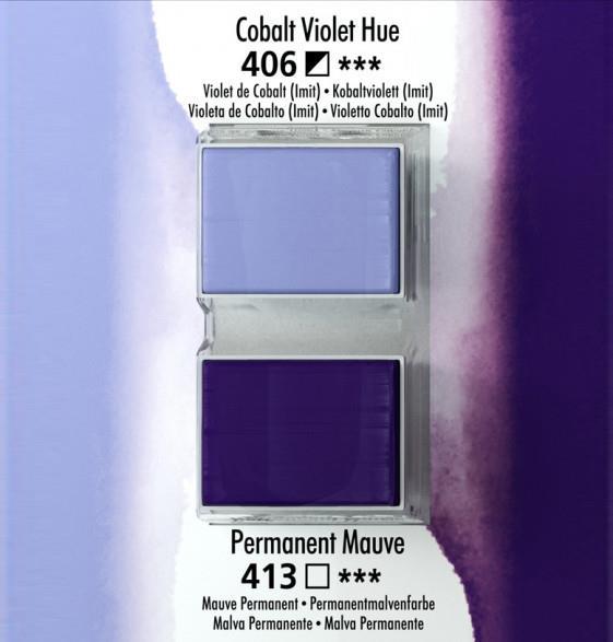 Aquafine half pan set 2cobalt violet hue/perm.mauve