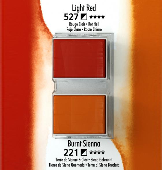 Aquafine half pan set 2light red/burnt sienna
