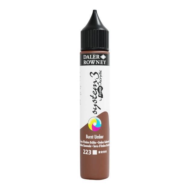 Akrilna barva Sys3 Fluid 29,5ml Burnt Umber