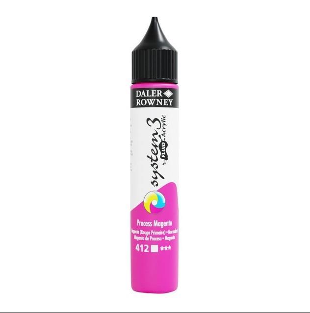 Akrilna barva Sys3 Fluid 29,5ml Process Magenta