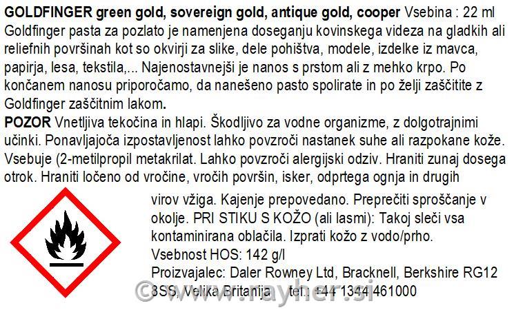 Pozlata Goldfinger 22ml, sovrg.zlata