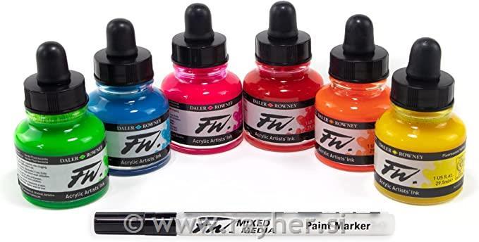 Ink FW Artists set Neon;6x29,5ml