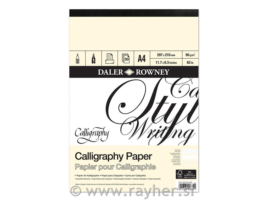 Blok za kaligrafijo A4