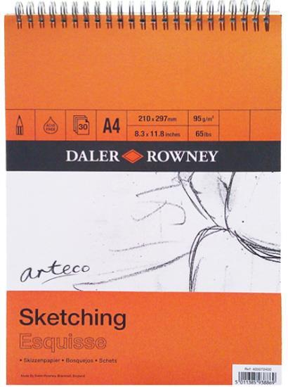 Skicirka spirala Arteco A4, 95 g, 30 listna