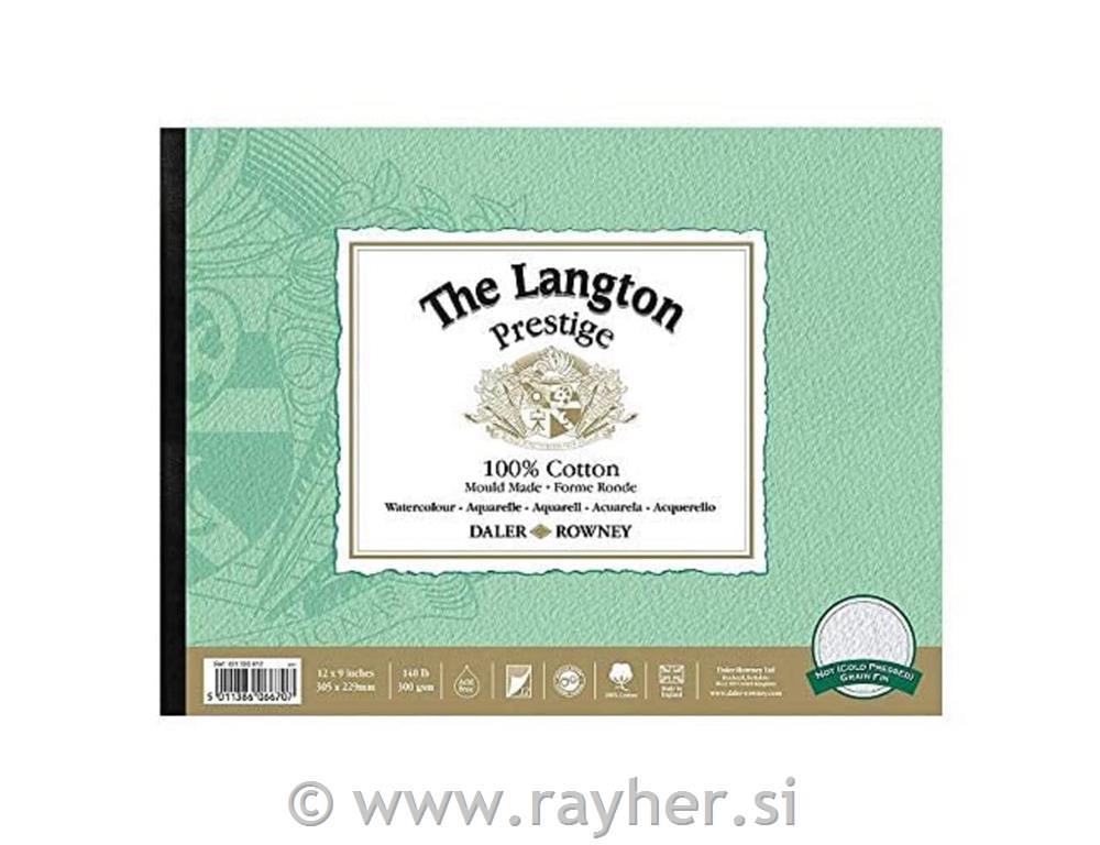 Blok akvarelni Langton Prestige 30,5x22,9 cm, CP, 300g, 12 listni