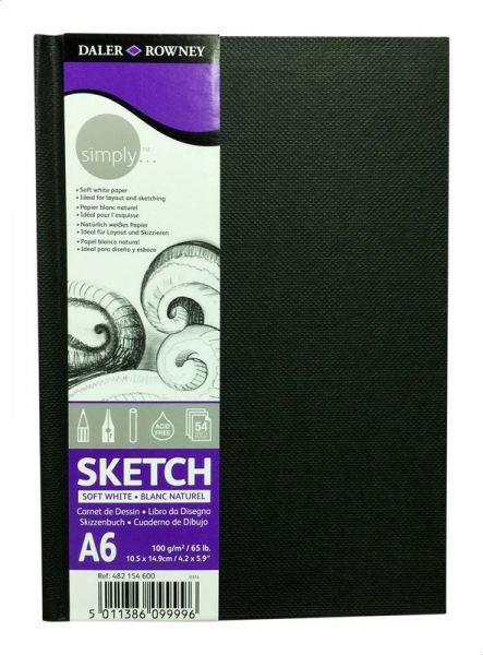 Simply skicirka trda platn A6 Soft White