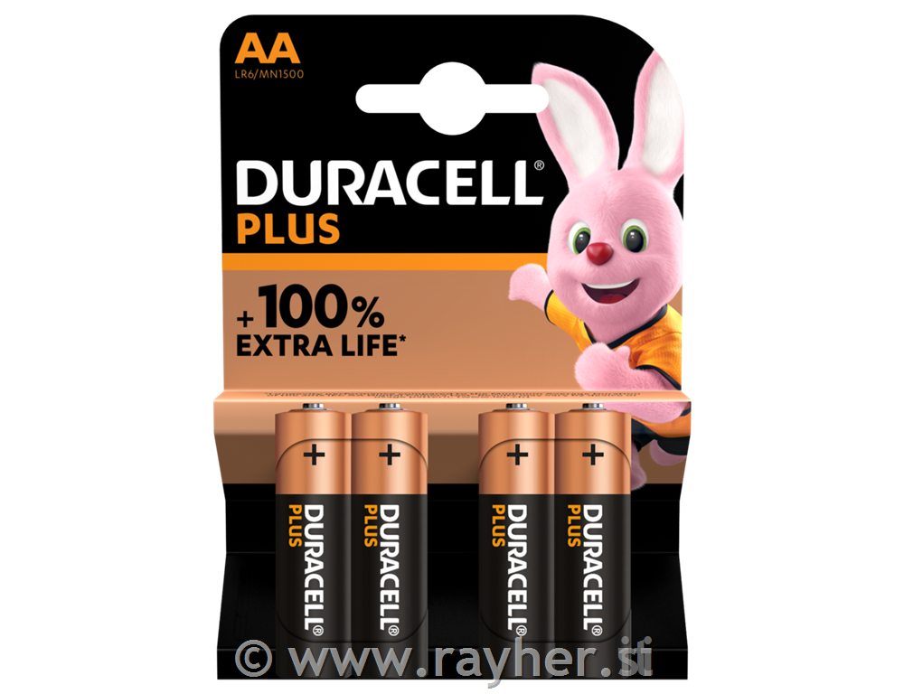 Duracell Plus AA batteries 4 pcs
