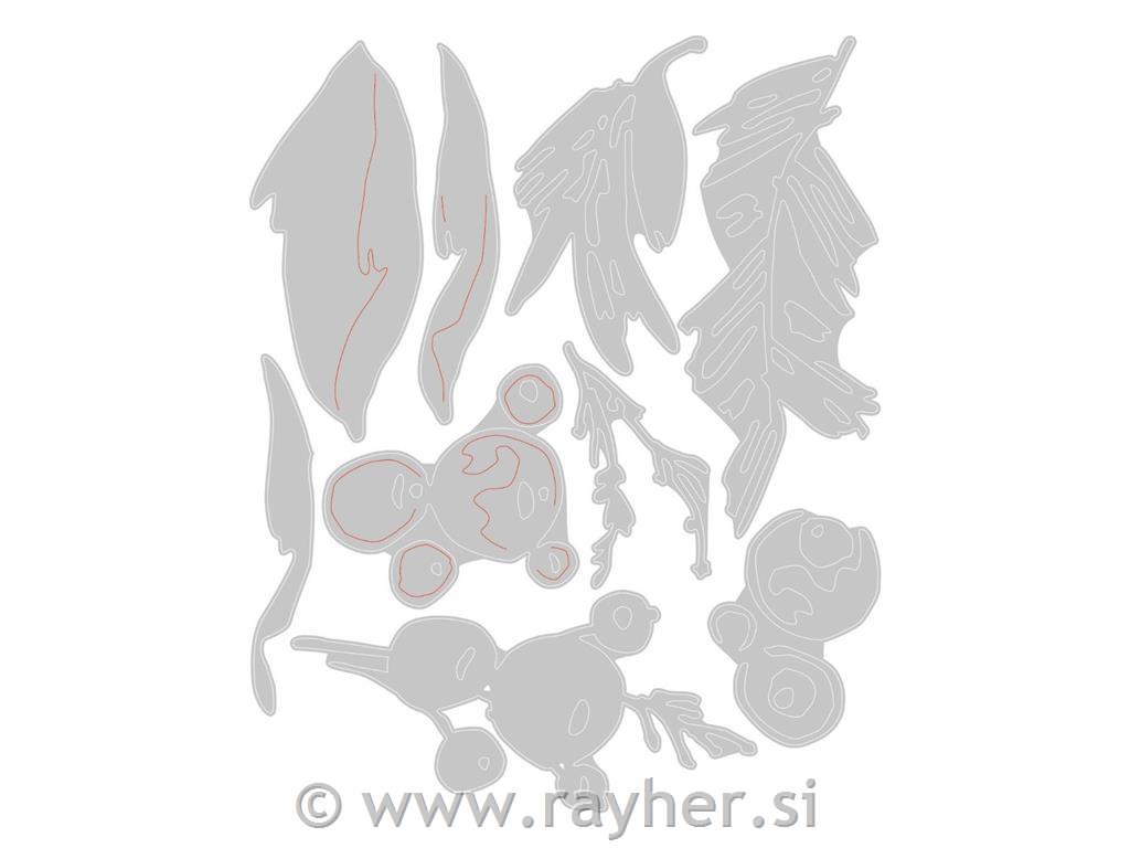 Sizzix Thinlits šablone, Praznično zelenje