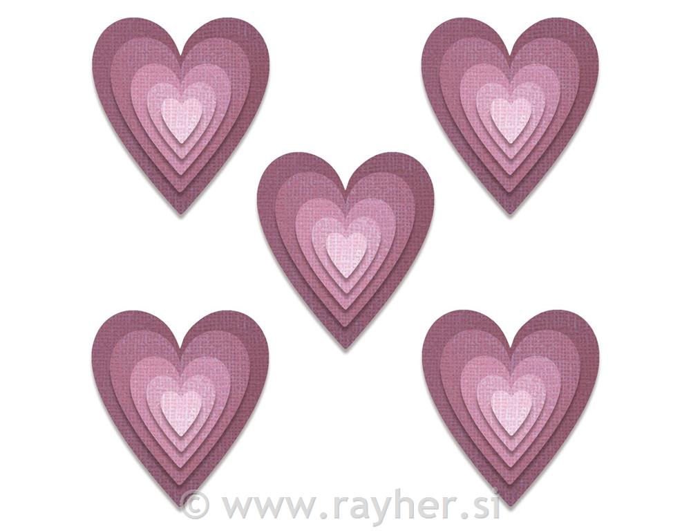 Sizzix Thinlits, Stacked Tiles, Hearts by Tim Holtz