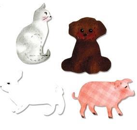 Sizzix Bigs šab.,Mucek,Kužek,Zajček,Pujs