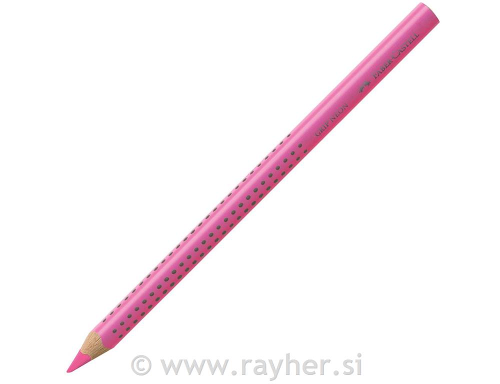 Barvica Faber Castell Grip Jumbo fluo pink