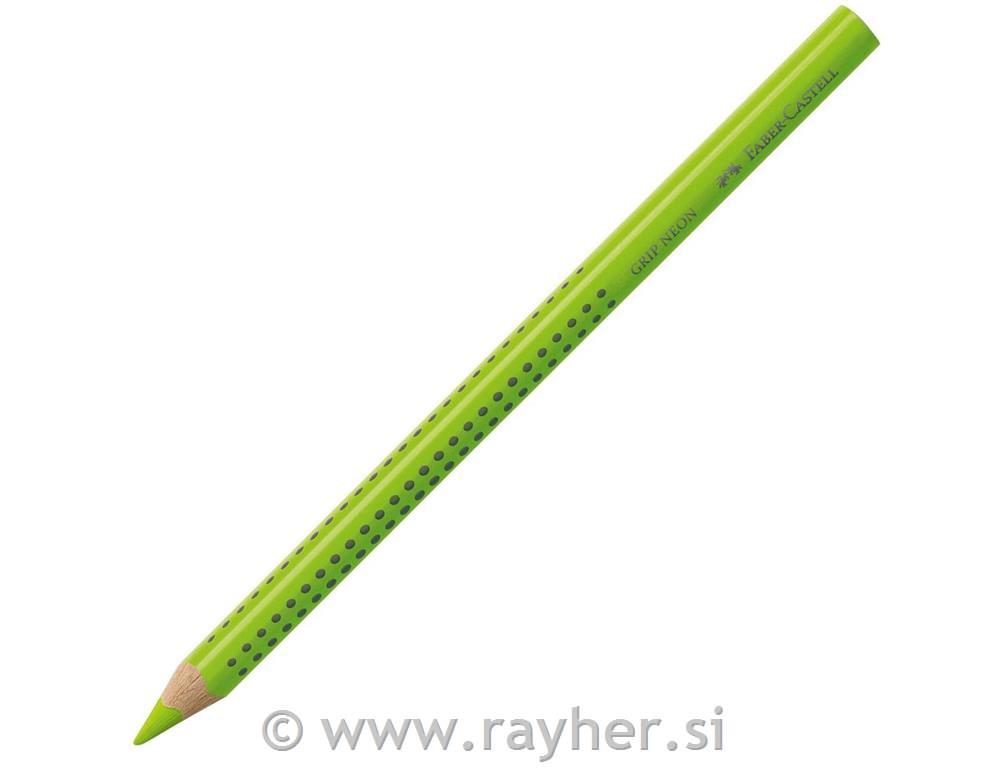Barvica Faber Castell Grip Jumbo fluo zelena