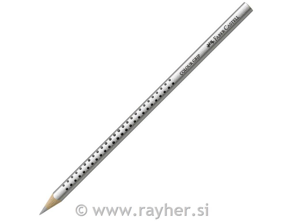 Barvica Faber Castell Grip srebrna