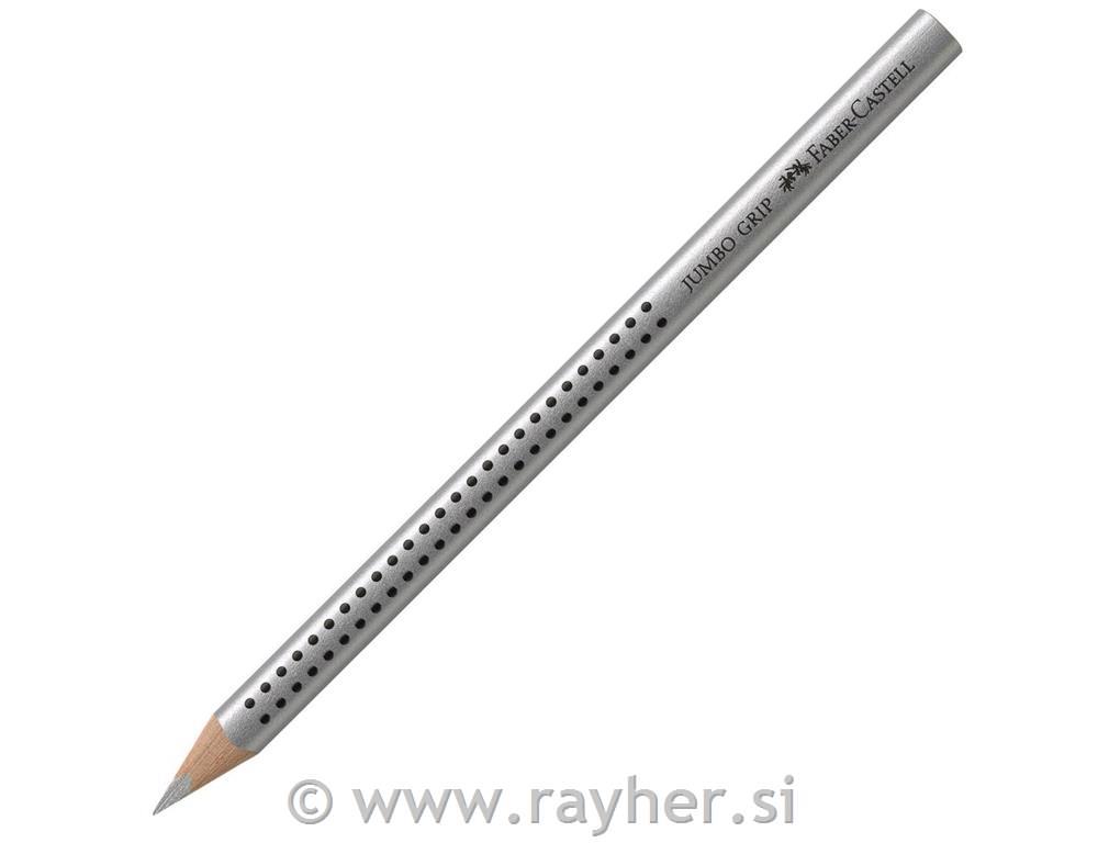 Barvica Faber Castell Grip Jumbo srebrna