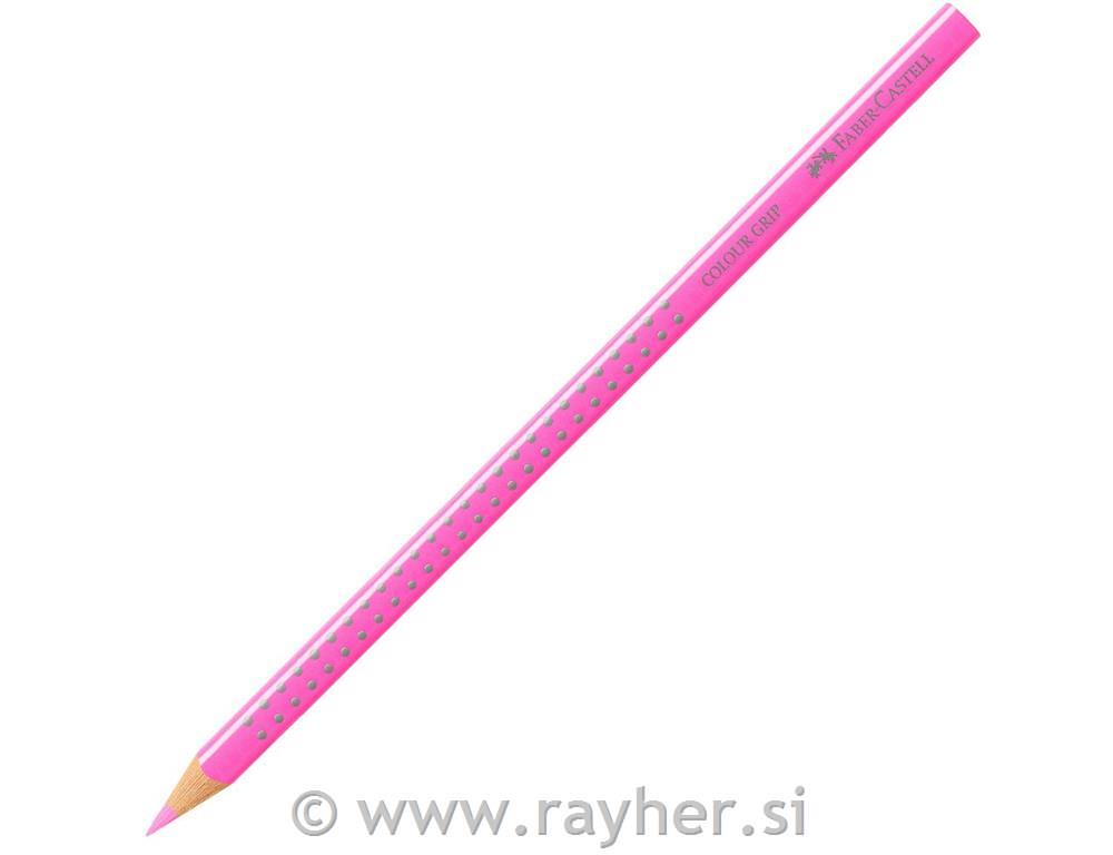 Barvica Faber Castell Grip fluo pink