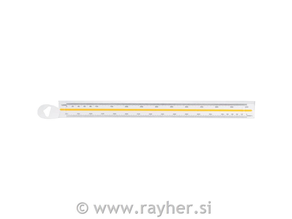 Ravnilo razmerno 1:100; 1:200; 1:250; 1:300; 1:400; 1:500
