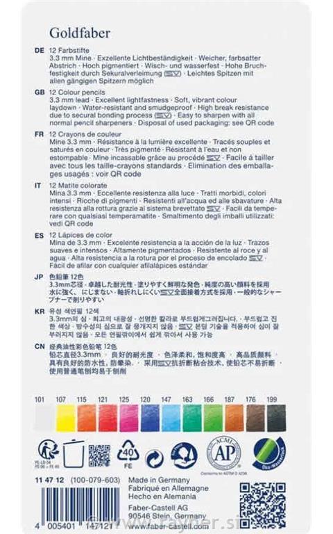 Colour Pencils Goldfaber set 12