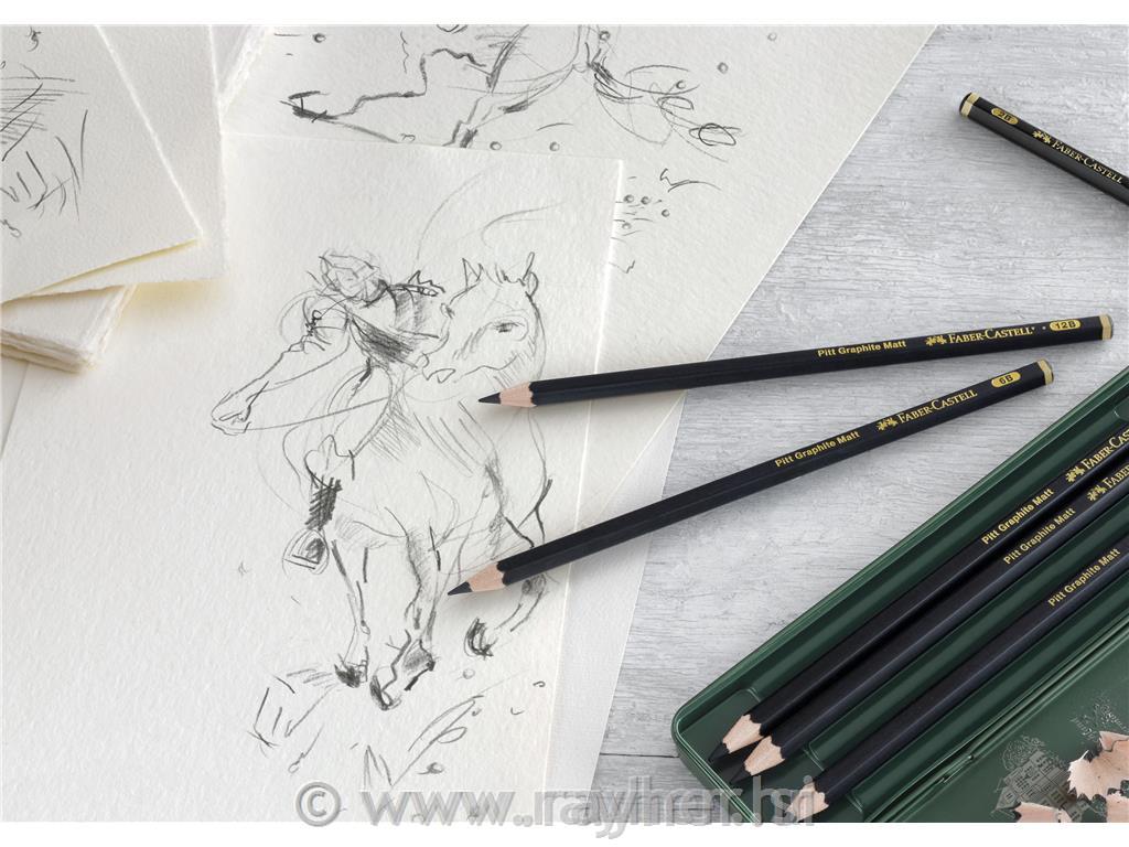 Svinčnik Pitt Graphite Matt set 6 (2B, 4B, 6B, 8B, 10B, 12B)