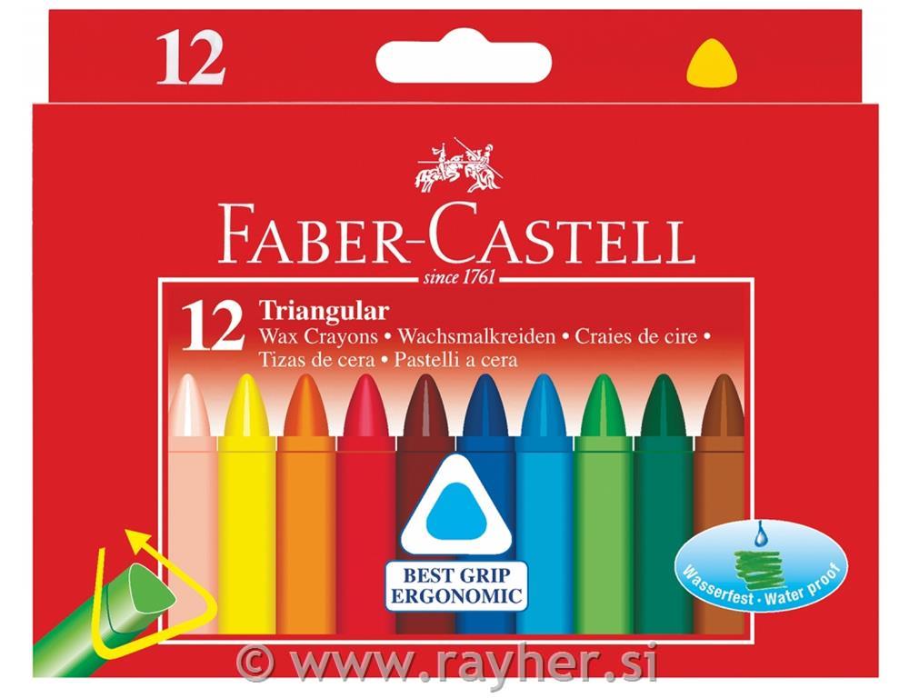 Voščenke Faber-Castell trioglate 12/1