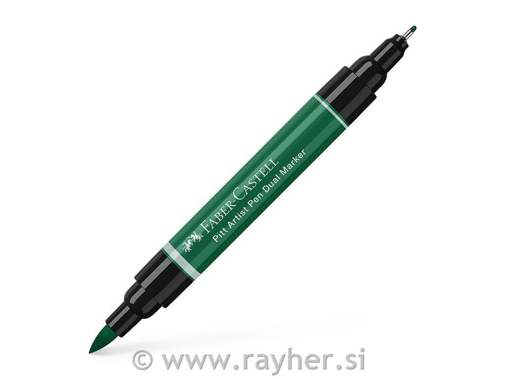 PITT Artist Pen Dual Marker 164; Dark Phtalo Green