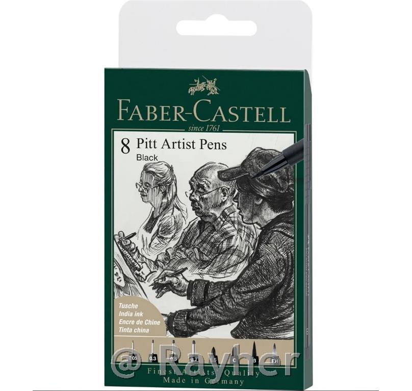 PITT Artist pen set 8 črni