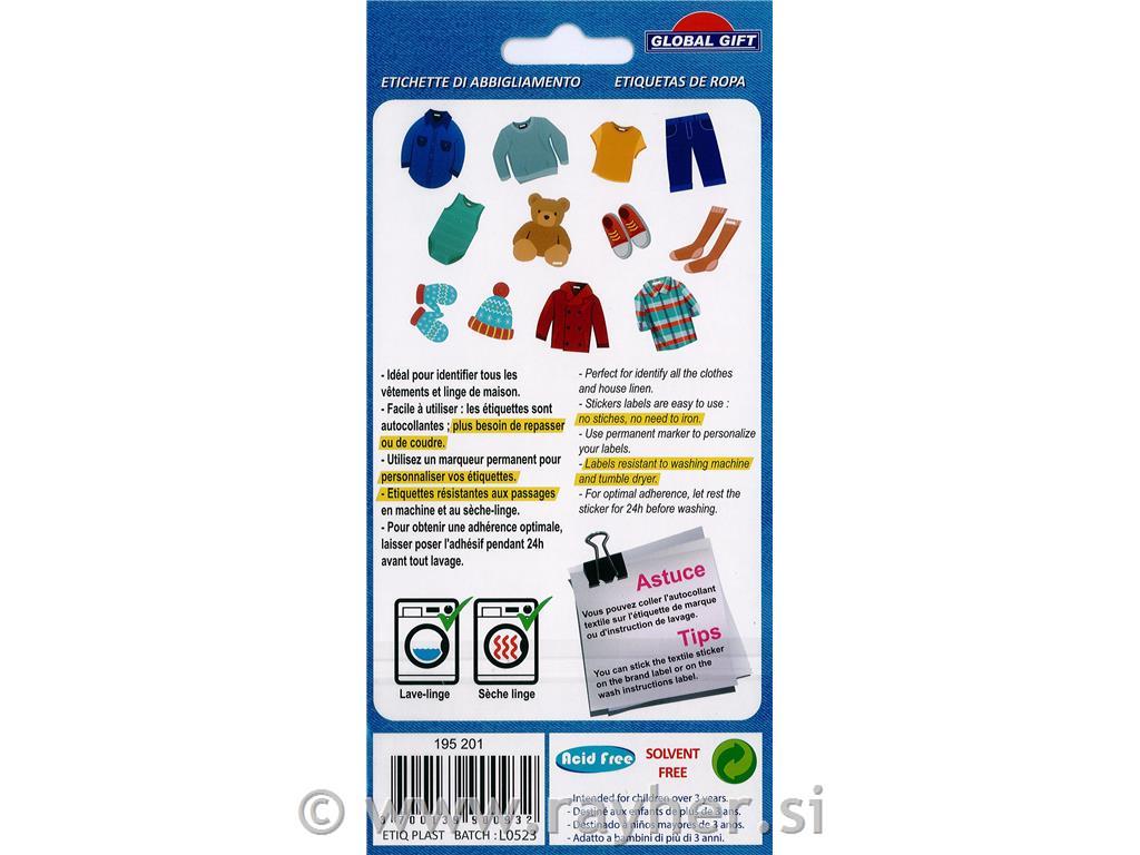 NALEPKE ZA OZNAČEVANJE OBLAČIL IN HIŠNEGA TEKSTILA