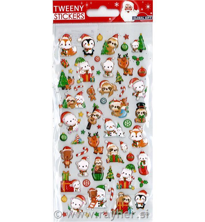 NALEPKE TWEENY 9X17.5CM 270597, Božične živali
