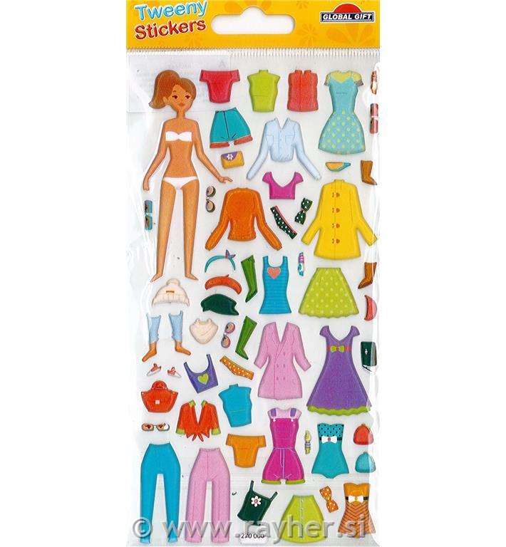 NALEPKE TWEENY 9X17.5CM 270000, OBLEKE ZA PUNČO