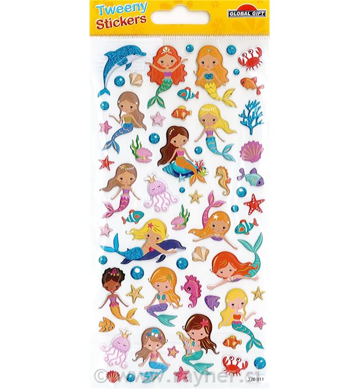 NALEPKE TWEENY 9X17.5CM 270011, MORSKE DEKLICE