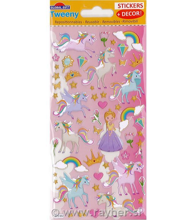 NALEPKE TWEENY Z OZADJEM 9X17.5CM 272032, PRAVLJIČNI SVET