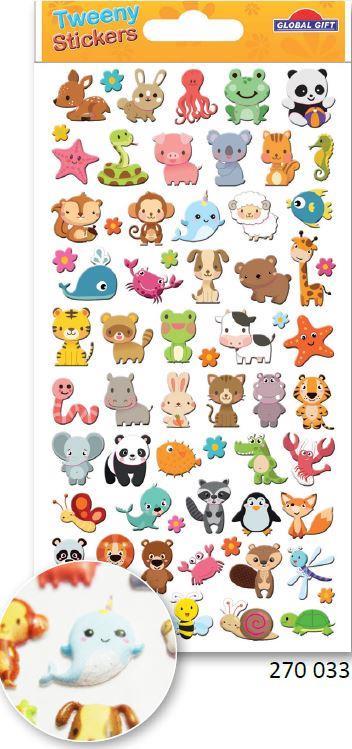 Nalepke Tweeny 9 x 17.5 cm 270033, Živali