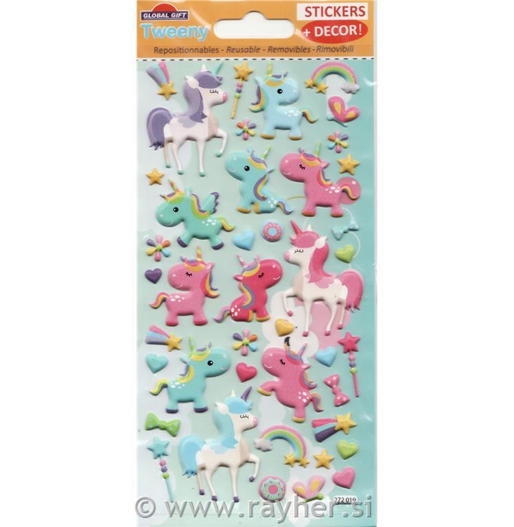 NALEPKE TWEENY Z OZADJEM, 9X17.5CM, SAMOROGI