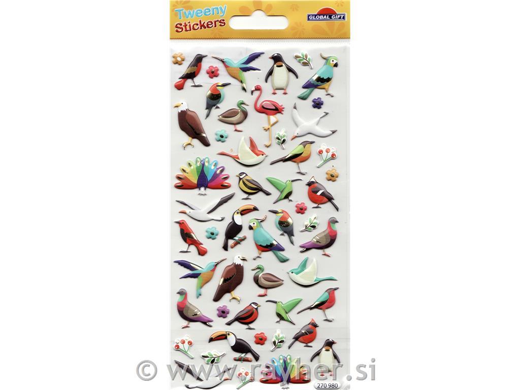 NALEPKE TWEENY 9X17.5CM 270980, PTICE