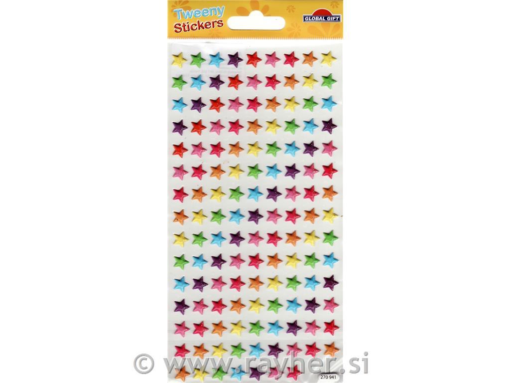 NALEPKE TWEENY 9X17.5CM 270941, ZVEZDICE PISANE