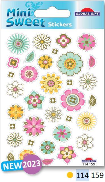 Nalepke Mini Sweet 8x12cm 114159, Rožice