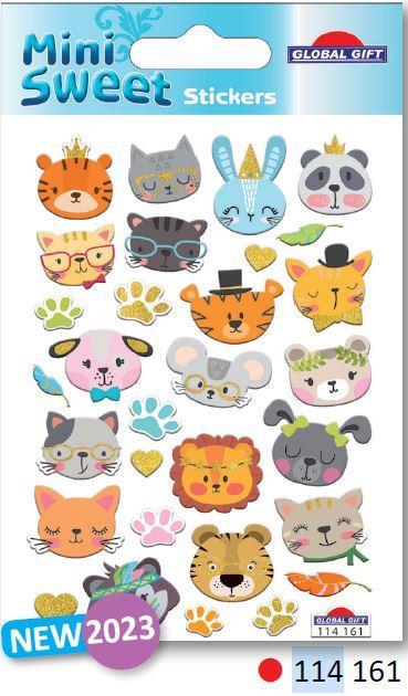 Nalepke Mini Sweet 8x12cm 114161, Muce