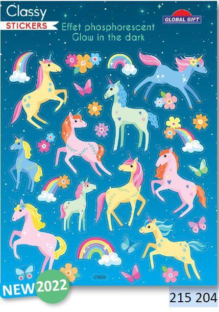 Nalepke SB15 15x17cm, 215204, Glow in the dark, Samorogi