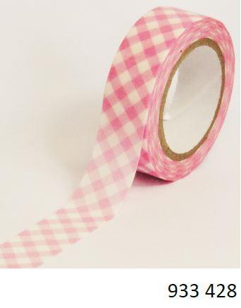 Washi Tape, roza karo, 933428