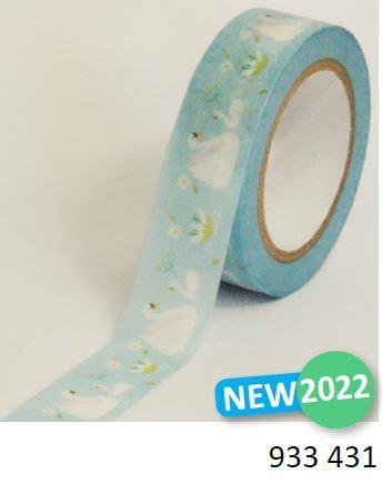 Washi Tape, modri labodi, 933431