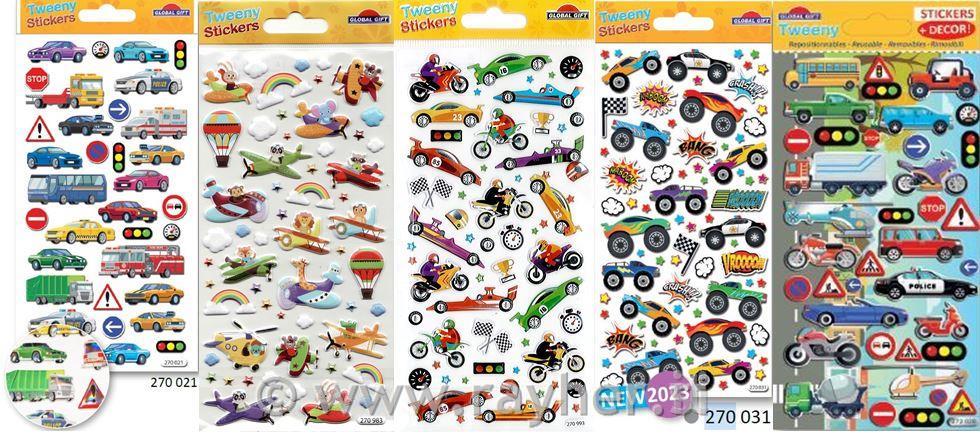 Nalepke Tweeny - Prevozna sredstva, set 5