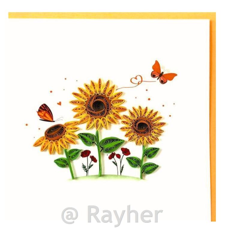 Voščilnica Petit Petales, Sončnica + kuverta