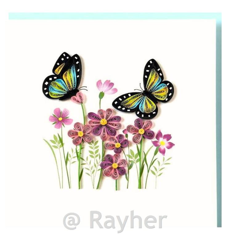 Voščilnica Petit Petales, Metulja + kuverta