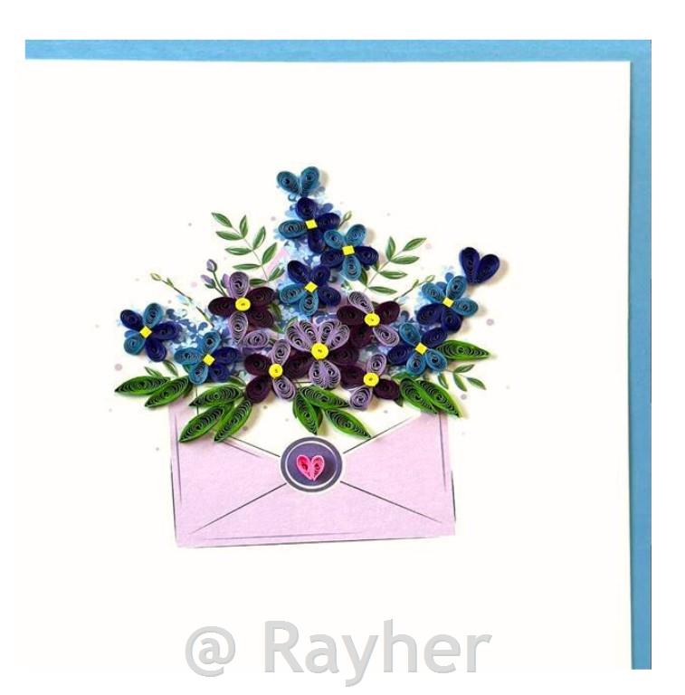 Voščilnica Petit Petales, Cvetje + kuverta