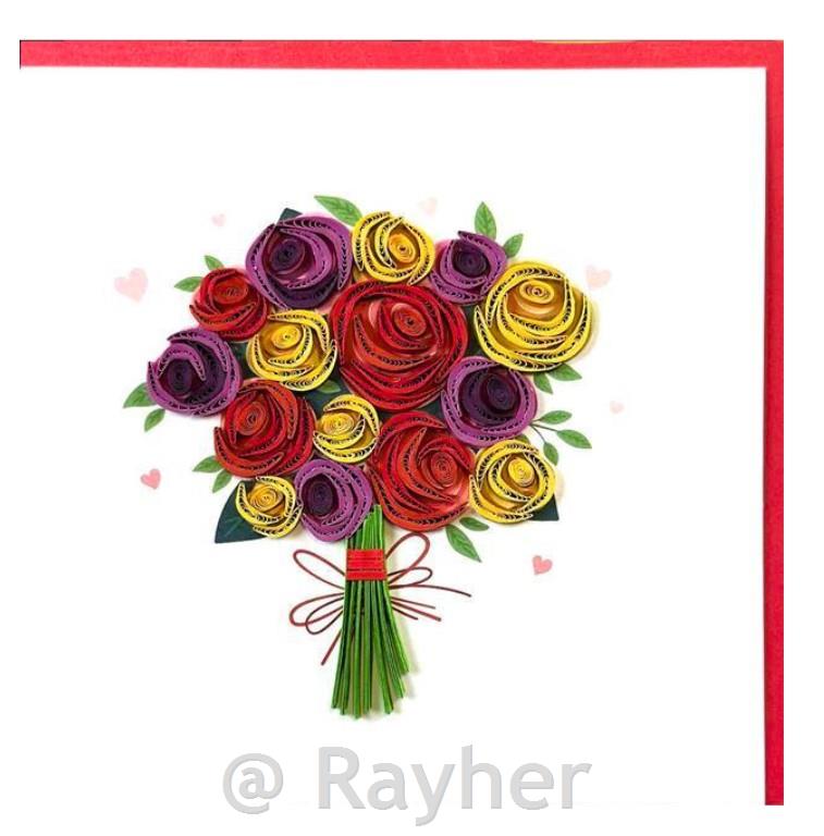 Voščilnica Petit Petales, Šopek cvetja + kuverta