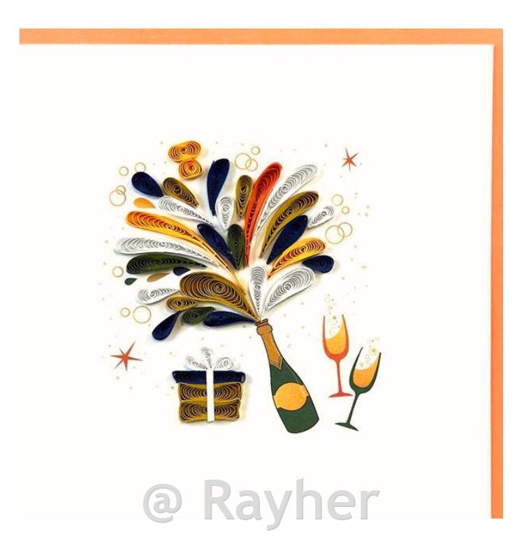 Voščilnica Petit Petales, Šampanjec + kuverta